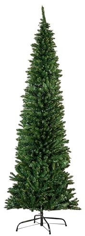 Christmas Tree World | 7ft Artificial Unlit Green Italian Pencilimo | Natural and Realistic Look with Bushy and Luxury Quality PVC Tips | Easy to Assemble and Take Down | 68cm Diameter