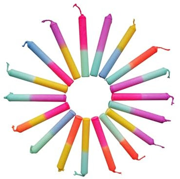 Lichtblick Kerzenmanufaktur/Mini Dip Dye Kerzen/Geburtstagskerzen/LITTLE RAINBOW / 8er Set