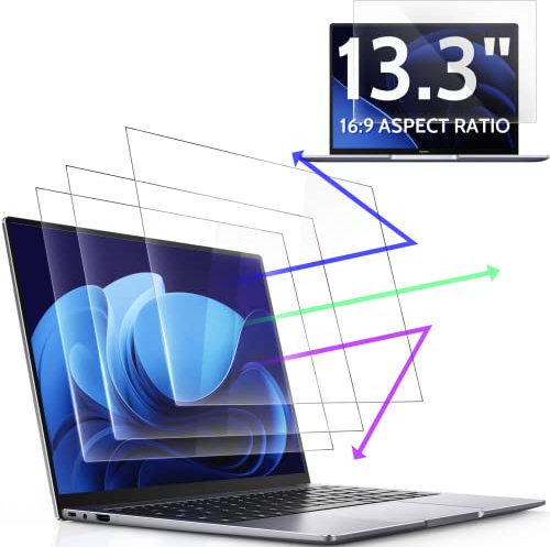 3 pellicole protettive anti luce blu per schermo da 13,3 pollici, compatibili con Lenovo HP, Dell, Acer, Asus, Samsung, ecc., aspetto 16:9, filtro antiriflesso per monitor del computer da 13