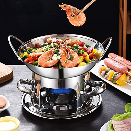 Cocina de camping para interiores, estufa de camping sin gas y sin electricidad, para estufa de camping con olla, estufa de camping de acero inoxidable para interiores, 3 tamaños disponibles (22 cm)