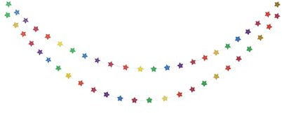 P'tit Clown Re22642 – Girlande Mini-Sterne, glitzernd, mehrfarbig