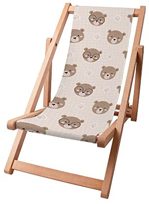 DreamRoots Kinder Liegestuhl Outdoor, Klappbarer Gartenstuhl für Draußen, Faltbarer Campingstuhl mit Waschbarem Bezug aus 100% Polyester bis zu 130 kg