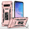 Cover Compatibile con Samsung Galaxy S10,Protezione Fotocamera Slidable Custodia Antiurto Case Anello Supporto Silicone Custodie,Oro rosa