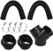Diesel Standheizung Zubehör 75mm Y-Rohr-Set Warmluftschlauch 75mm Auto Heizung Warmluftauslass Entlüftungsschlauch Clips Set Auto Heizung Rohr Kanal Autoluftheizer Zubehör Luftauslassset Webasto