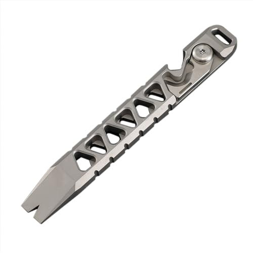 EDC Pry Bar, Titanium Alloy Keychain Prybar with Bottle Opener/Fast Cutter Function for Outdoor Use