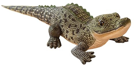 Faxianther Plüschtier Krokodil (100cm) Kuscheltier Realistische Alligator Lange Stofftier Kissen Schlafkissen Komfortkissen Wurfkissen Kuschelkissen Reisekissen weiche Dekokissen Geburtstag Geschenk