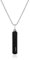 GAVU Herren Edelstahl Halskette mit schwarzem Tag-Anhänger 50cm