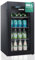 Heinrich´s HEINRICHS Getränkekühlschrank, Mini Kühlschrank mit Glastür kompakt und leise: 40dB, LED-Innenraumbeleuchtung, perfekt geeignet für Büro Camping Garten,4 bis18°C, (88 Liter/3 Ablagen/40db)