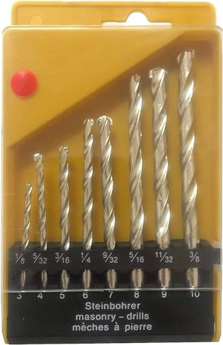 Kippen 1074K - Set da 8 Pezzi di Punte Elicoidali per Muratura.