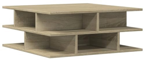 vidaXL Couchtisch, Beistelltisch mit Stauraum, Kaffeetisch Sofatisch Teetisch für Wohnzimmer, Tisch Wohnzimmertisch, Sonoma-Eiche Holzwerkstoff