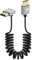 RIIEYOCA 4K Short HDMI to HDMI Coiled Cable, 90 Degree Upward Angle 18Gbps High Speed HDMI2.0 Support 4K@60Hz, Compatible with Camcorders, Monitors. (Up)