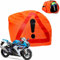 POFIBO Warndreieck Motorrad - Warndreieck Nylon Motorradhelm überzug Helmbeutel Helmet Bag, Motorradhelm Helmbeutel für Unfallsicherung Unfallstelle Gefahrenstellen Kennzeichnung (46 x 43cm, Orange)