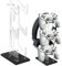 NQEUEPN 2 Pack Acrylic Headphone Stand, 3 Tier Gaming Controller Holder and Headset Stand for Xbox ONE PS5 PS4 Switch, Game Gear Organizer Stand Headphone Holder Accessories