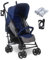 My Babiie MB02 Plus Stroller - from Birth to 4 Years (22kg), Lightweight & Compact Umbrella Fold, Travel Buggy for Toddlers, Pushchair Includes Cup Holder and Rain Cover - Blue & Grey