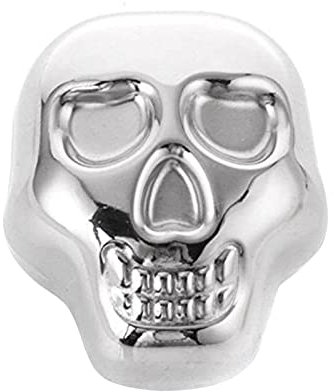 Totenkopfförmige Steine, Edelstahl, wiederverwendbar, Kühlsteine für Getränke, Kühlstein