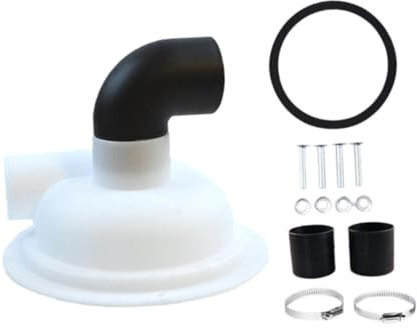 Fonowx Filtro Ciclonico Raccoglipolvere con Gomito per Rifiuti Edili Fai Da Te per Aspirapolvere