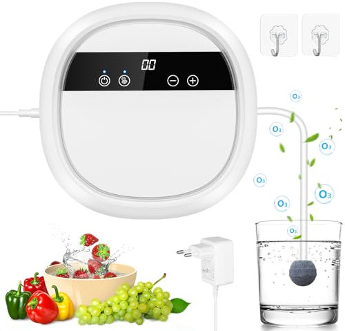 Ozongenerator, Ozongerät, Luftreiniger für Wasser und Luft, Ozonizer Negativ-Ionen Luftreiniger, 600 mg/h Leistung mit Timer, Reinigen Sie Wasser, Luft, Gemüse, Obst, Fleis