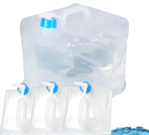 Trintion Faltbar Wasserkanister 10L Wasserbehälter mit Hahn und Tragegriff Trinkwasser Behälter, Wassertank für Wandern Camping Picknick Wohnwagen (10L)