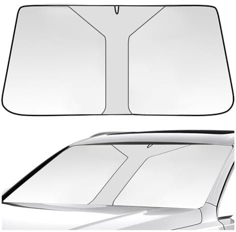wokdsbl 145×80cm Sonnenschutz Auto Frontscheibe, 99% Blockiert UV Strahlen Kfz Sonnenschutz Frontscheibe, Frontscheibe Auto Innen Faltbar für Auto,SUV, LKW, Van