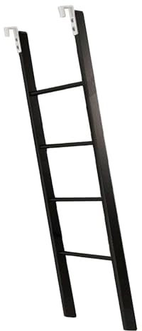 TMKDNNKG Escalera para litera de Autocaravana con 2 Ganchos, Negra, Solo para Cama Doble, Escalera de Seguridad para Dormitorio, Loft, Caravana, Escalera Corta, 114 cm, 127 cm, 140 cm y 140 cm (tamañ