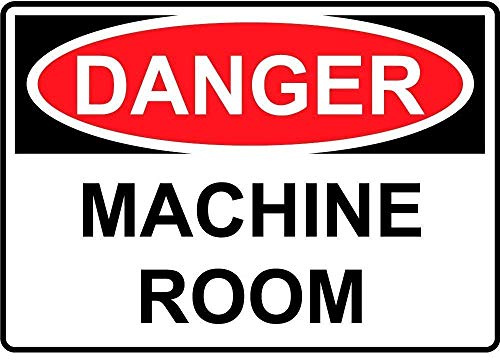 XingFox Warnschild Gefahr Maschinenraum Schild Business Aluminium Metall Blechschilder 12x16 Zoll