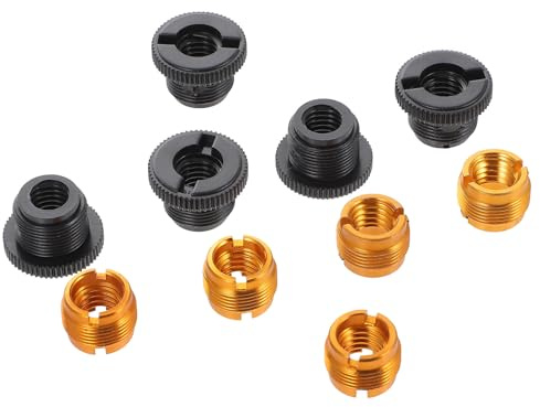 GLEAVI 10 Stück Mikrofonständer Adapter 3/8 Zoll Innengewinde zu 5/8 Zoll Außengewinde Aluminium Gewindeadapter für Mikrofonstativ und Zubehör Kompatibel mit Verschiedenen