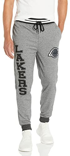 UNK NBA Men's Herren Active Fleece Jogger Sweatpants, Black Marled, Large