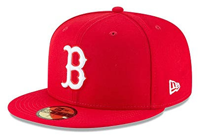 New Era Herren MLB Basic Boston Red Sox 59fifty Fitted Cap, Scarlet, 7 3/8, Scharlachrot, 7.375