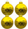 Borussia Dortmund BVB Christbaumkugeln/Weihnachtskugeln (4er Set)