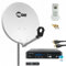 HDSAT Pack Parabole Satellite Acier 60cm + LNB Single + Récepteur FRANSAT + Câble HDMI