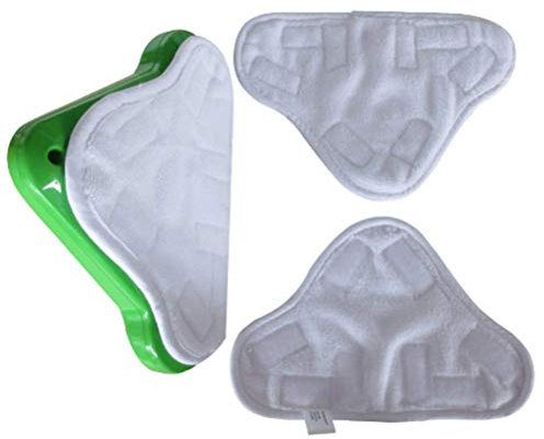 DADA Lot de 3 tampons triangulaires lavables en microfibre pour balai vapeur H2O H20 X5