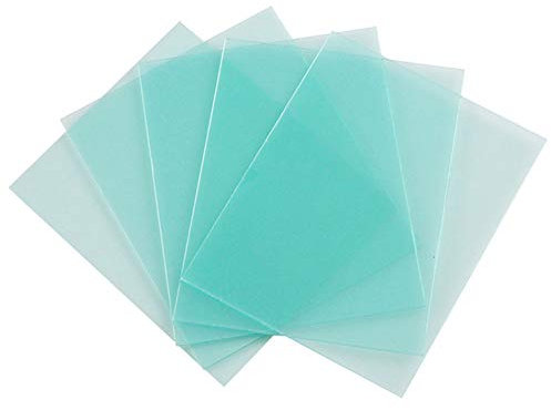 LNIMIKIY Lot de 10 plaques de protection portables pour casque de soudage PC - Poids léger - Filtre anti-éclaboussures en plastique - 110 x 90 mm