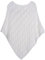 styleBREAKER Strick Poncho mit Zopfmuster, Rundhals Strickponcho, Grobstrick, Damen 08010040, Farbe:Creme-Weiß