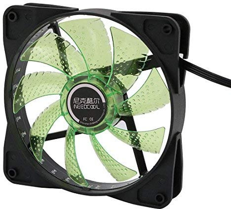 N/A DC12V 0.26A 12 cm 4P Verde 32 LED Ventilador de refrigeración de Alta Velocidad para PC Caso CPU Enfriador Radiador