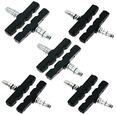 10PCS Bike Brake Pads with Hex Nuts and Spacers V Bicycle Brake Blocks Set 70mm High Braking Power