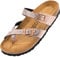 Palado Pantoletten Damen Cres Metallic - elegante Sandalen Made in Spain - bequeme Hausschuhe mit dämpfendem Kork-Fußbett - modische Sommerschuhe Pyth Rose UK4,5 - EU37