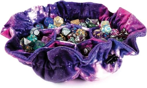 Fanroll - Velvet Compartment Dice Bag with Pockets - Nebula