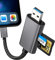 WNXSLOAD SD Card Reader for iPhone iPad, Dual Slot SD/Micro SD Card Adapter, USB 3.0, 5Gbps, Compatible with iPhone iPad Laptop PC, Portable No App Required