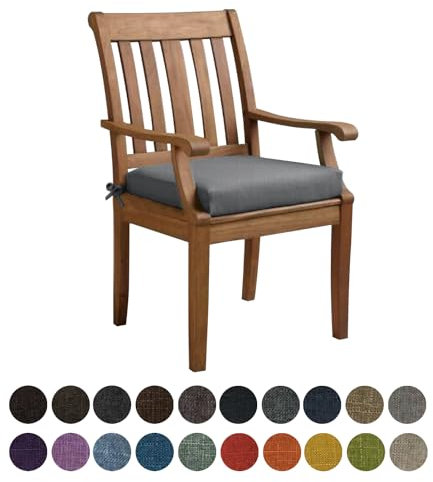 Kimgull Bankauflage Sitzkissen, Bequeme Waschbare Rutschfestes Sitzkissen für Gartenbank Schaukel, Terrasse, Esstisch, Bank, Drinnen, Viele Farben und Größen,(40X40X5CM Dunkelgraugrün)