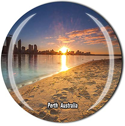 Perth Australia Fridge Magnet Crystal Tourist Souvenir Gift Collection Refrigerator Magnetic Sticker