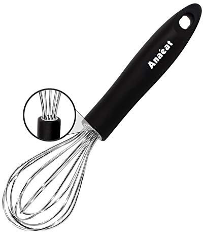 Anaeat 21 cm Edelstahl-Schneebesen – Ballon-Schneebesen, dicker Edelstahldraht & starke solide Griffe, Schneebesen zum Kochen, Backen, Mixen, Schneebesen, Schlagen und Rühren