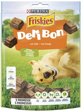 Purina Friskies Delibon Hundesnack Leckerli Leckerbissen mit Huhn, 6 Packungen à 130 g