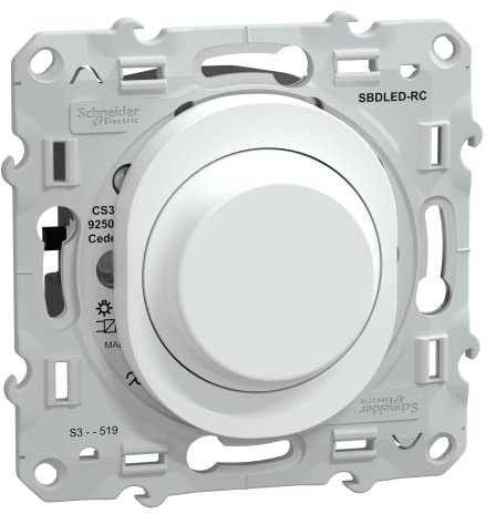 Schneider Electric - Ovalis - Variateur de lumière universel - 2/3 fils - Blanc - S320519