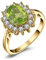 JewelryPalace Prinzessin Diana Kate Middleton Grün Edelstein Echt Peridot Ringe Gold, Verlobungsring Eheringe Promise Verlobung Ring Silber 925 Damen, Silberringe Antragsring Ringe, Damen Schmuck 57