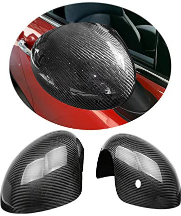 MINI Seitenspiegelkappen Abdeckungen, Autotür Seitenspiegelabdeckungen Für Mini Cooper One/D/SD/S/JCW Serie F F54 F55 F56 F57 F60 2014–2019.6(Carbon-Muster, F-Serie mit Lichtloch)