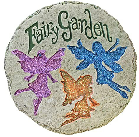 Fairy Garden Design Trittstein - 16cm x 16cm (1 Stk.) - Zauberhafte 3 verschiedene Designs magische Trittsteine