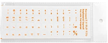 Navna Autocollants pour clavier coréen en PVC mat - Lettres transparentes pour ordinateur portable - Pour ordinateur portable, ordinateur portable, clavier de bureau - Ultra fin - Coréen