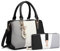 Miss Lulu Sac à Main D'épaule et Portefeuille Femme Moyenne Sacoche Bandoulière Perle Cristal en Simili Cuir