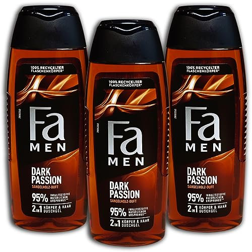 3 er Pack FA Dark Passion Duschgel - Shower Gel 3 x 250 ml