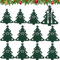 12 PCS Porta Cubiertos Navideños, Bolsa Cubiertos Navidad,Bolsas para Cubiertos de Navidad en Forma de árbol de Navidad,Bolsita para Cubiertos de Navidad, para Decoración Mesa de Navidad (B)